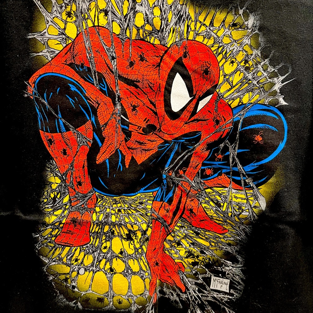 RARE Vintage Marvel Spider-Man shirt XL Todd McFarlane Graphitti Designs USA